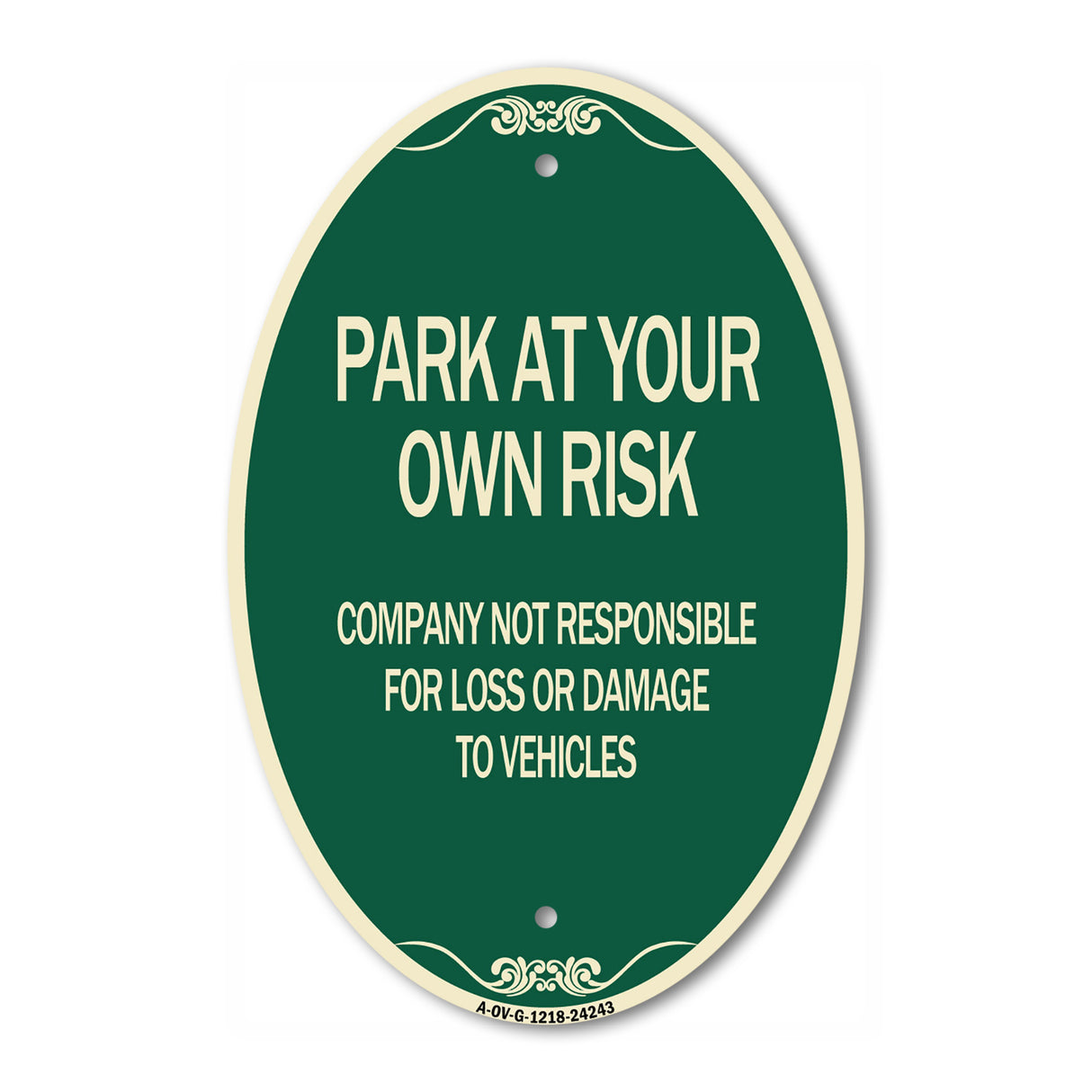 Company Not Responsible for Loss or Damage to Vehicles