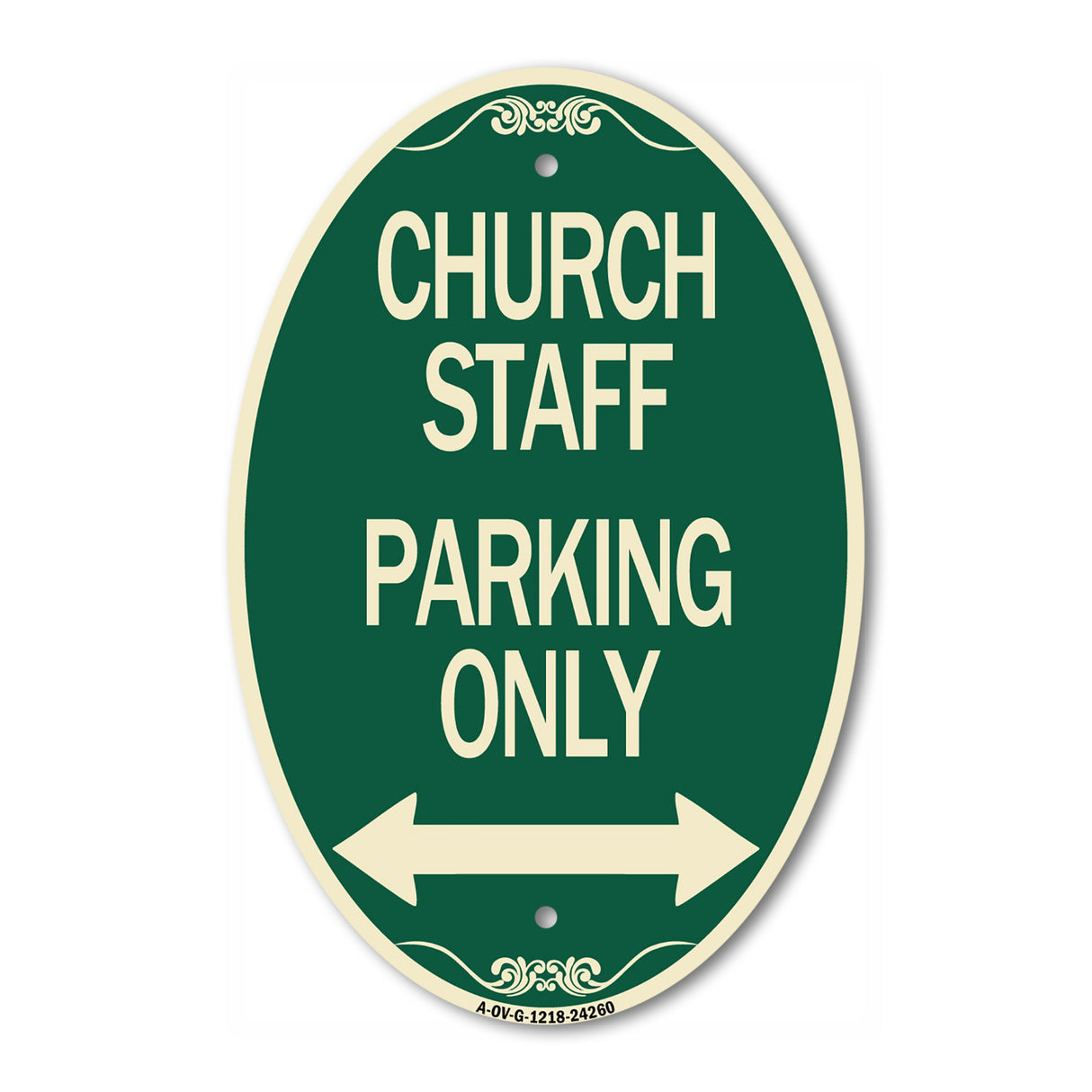 Church Staff Parking Only (With Bidirectional Arrow)