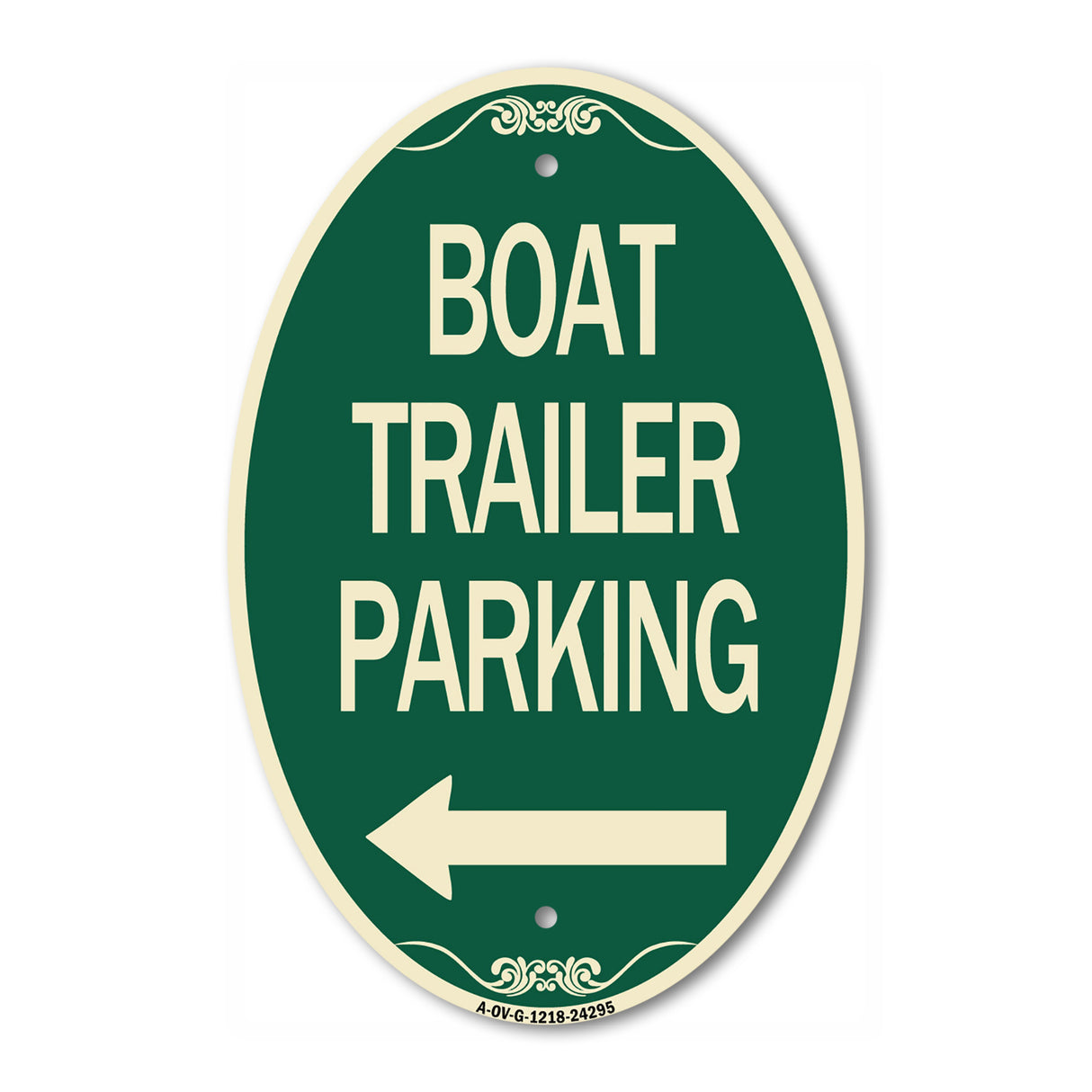 Boat Trailer Parking (With Left Arrow Symbol)