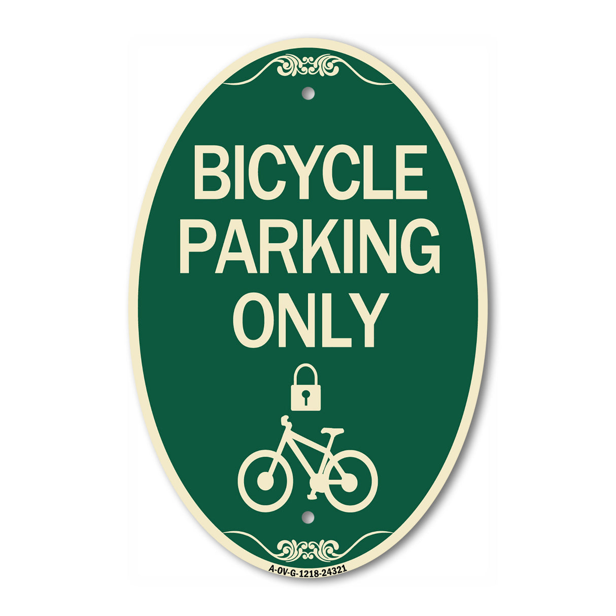 Bicycle Parking Only (With Cycle and Lock Symbol