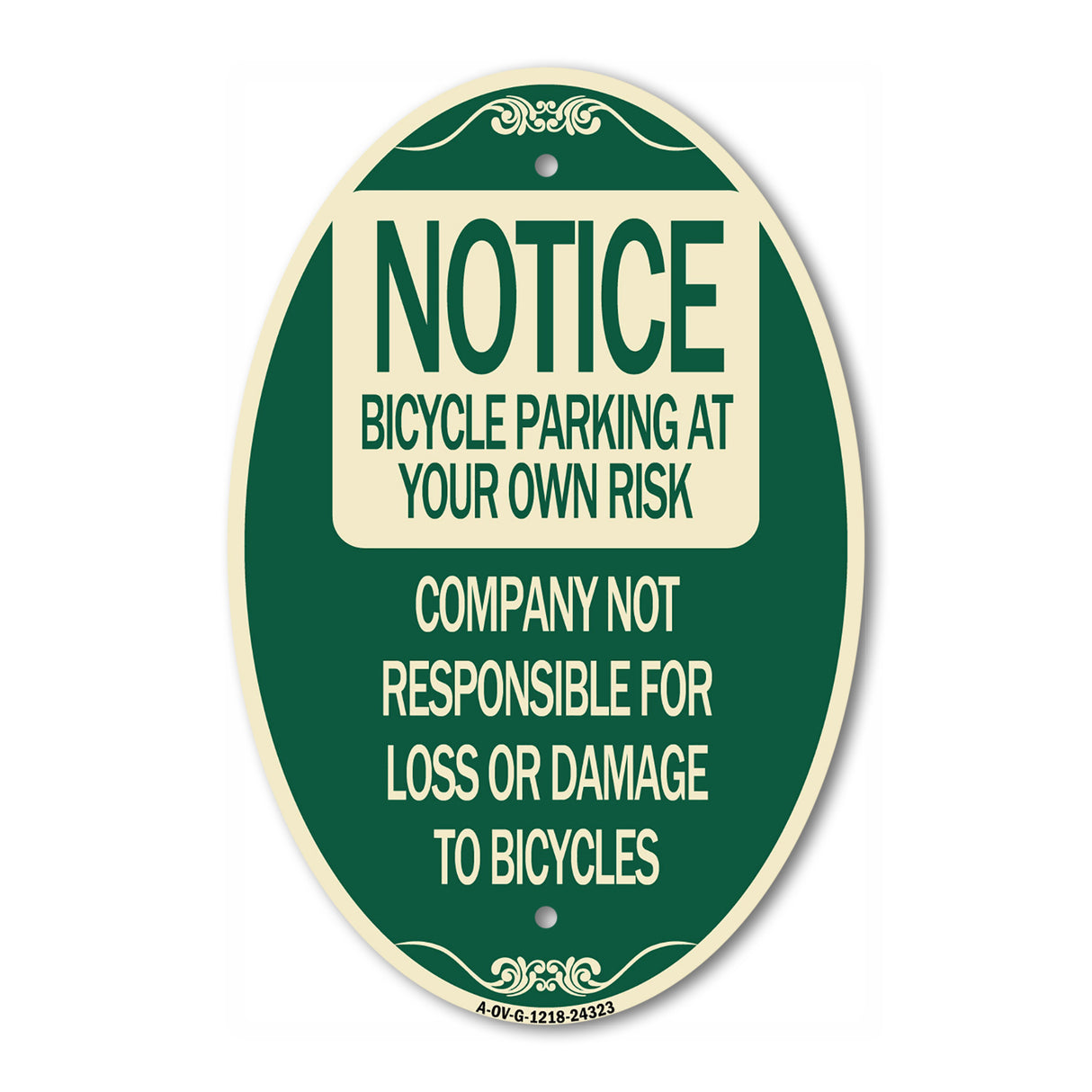 Bicycle Parking at Your Own Risk Company Not Responsible for Loss or Damage to Bicycles