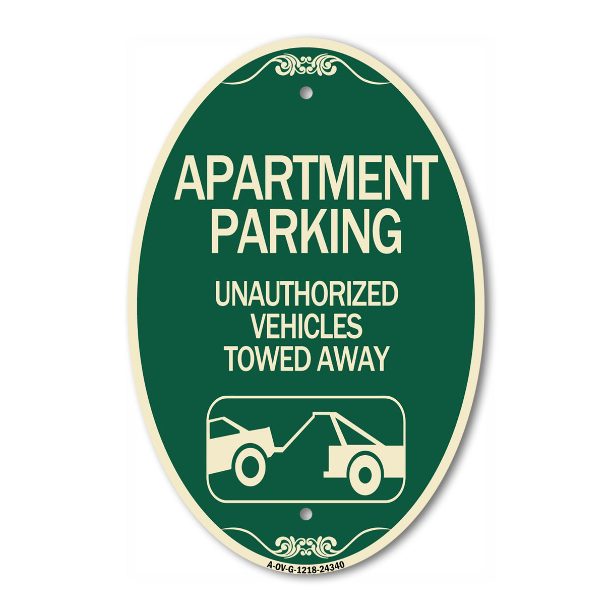 Apartment Parking - Unauthorized Vehicles Towed Away (With Car Tow Graphic)