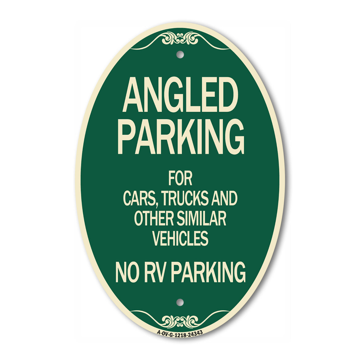Angled Parking for Cars Trucks and Similar Vehicles - No RV Parking