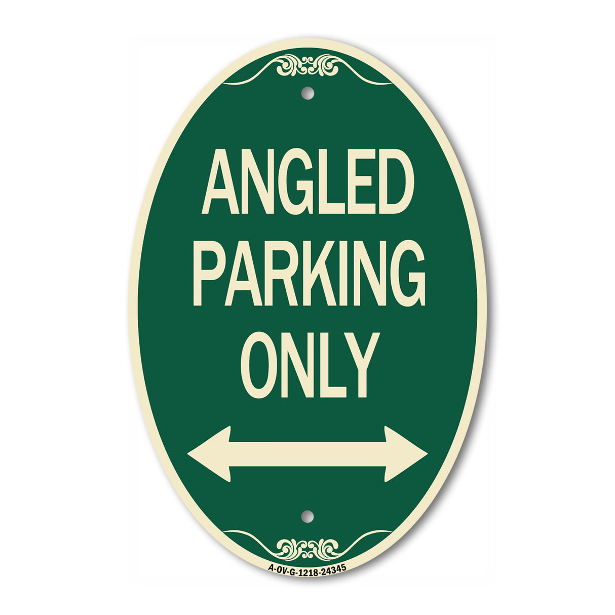 Angle Parking Only (With Bidirectional Arrow)