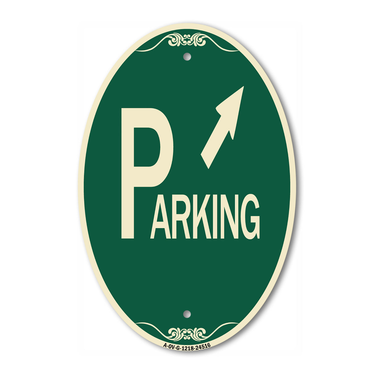 Parking with Arrow Pointing to Top Right