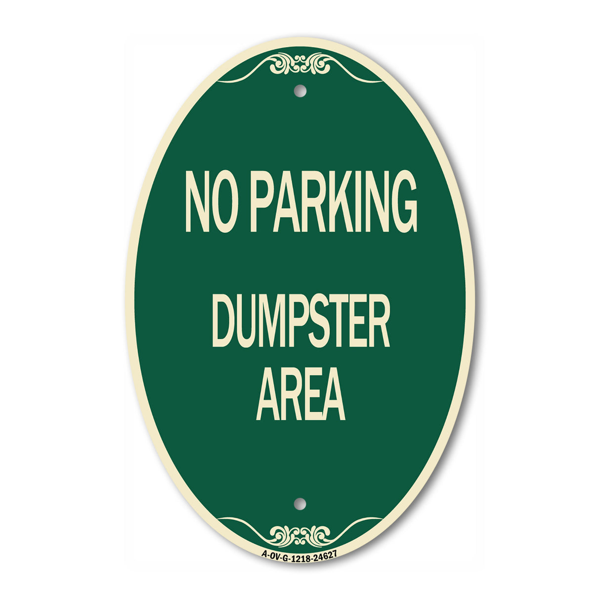 No Parking Dumpster Area
