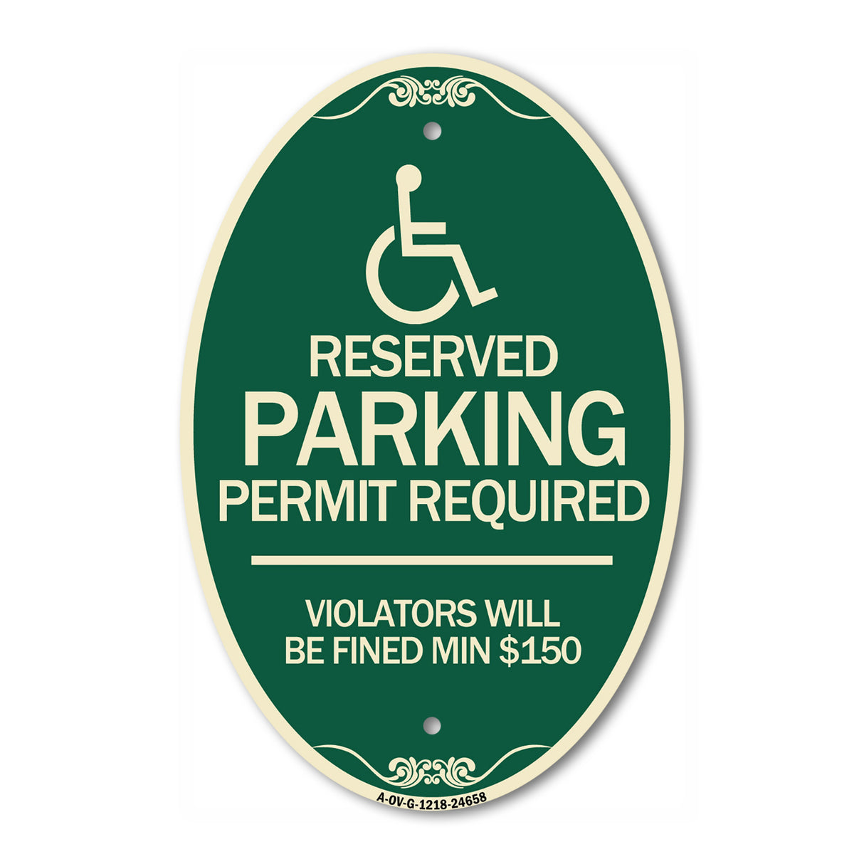 (Modern Isa Symbol) Connecticut Reserved Parking Permit Required Violators Will Be Fined Min $150