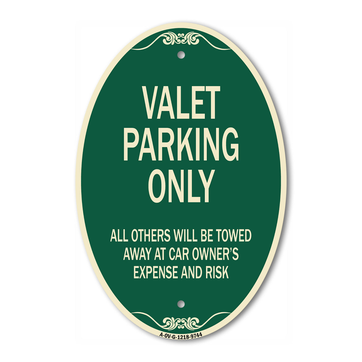 Valet Parking Only All Others Will Be Towed Away At Car Owner's Expense And Risk