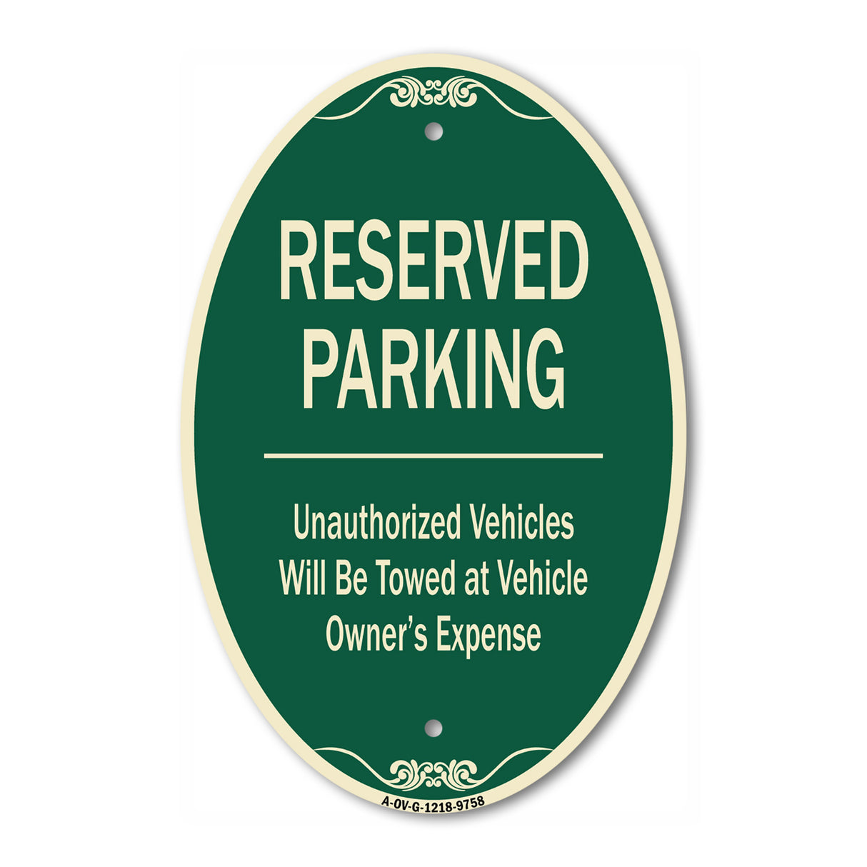 Reserved Parking Unauthorized Vehicles Will Be Towed At Vehicle Owner's Expense