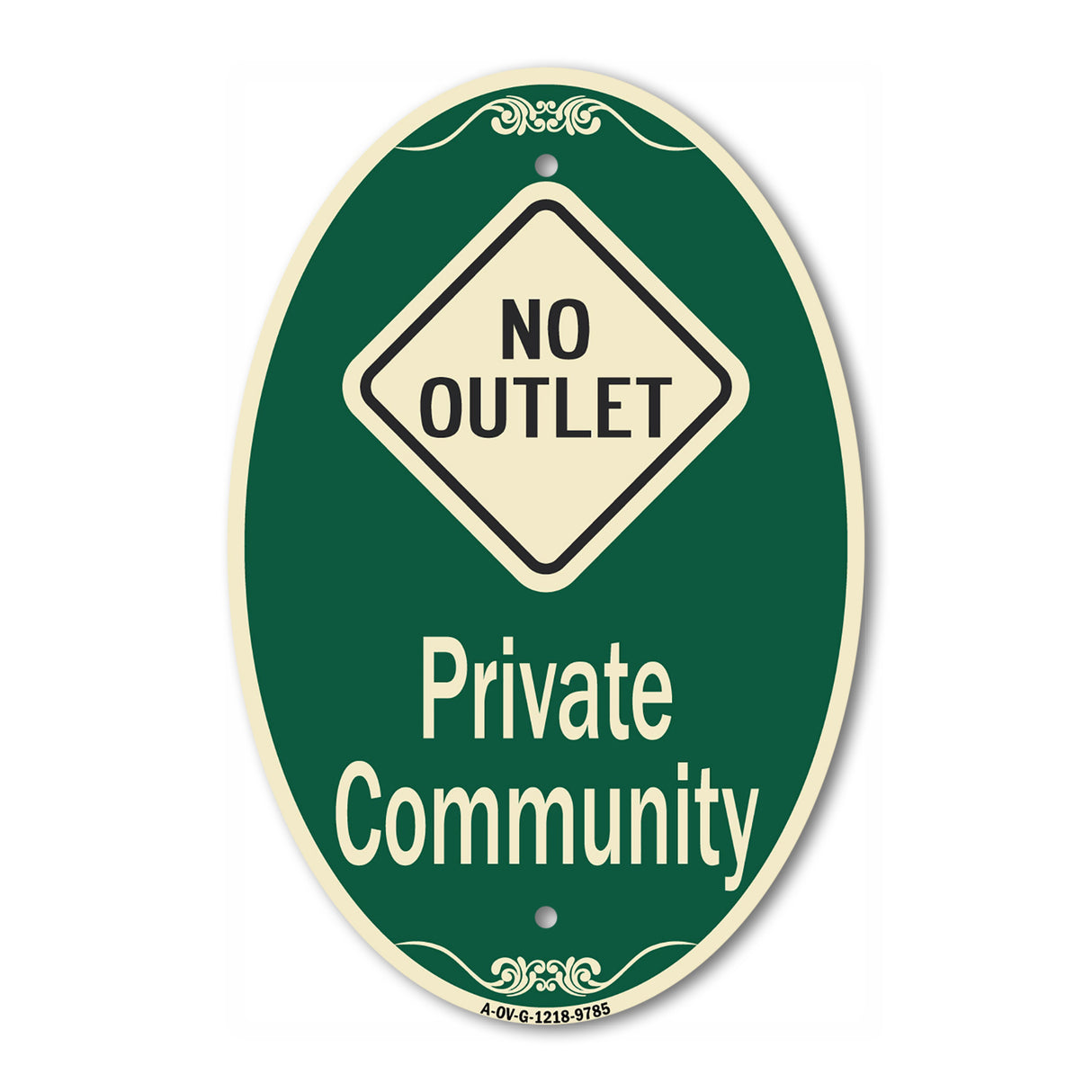 Private Community With No Outlet Symbol