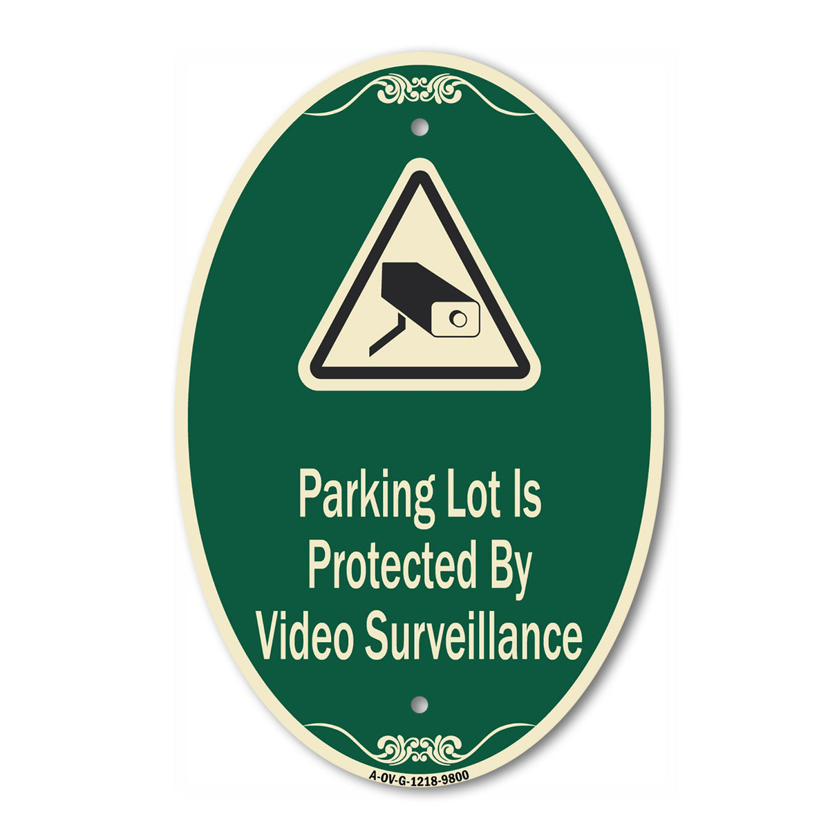 Parking Lot Is Protected By Video Surveillance With Caution Graphic