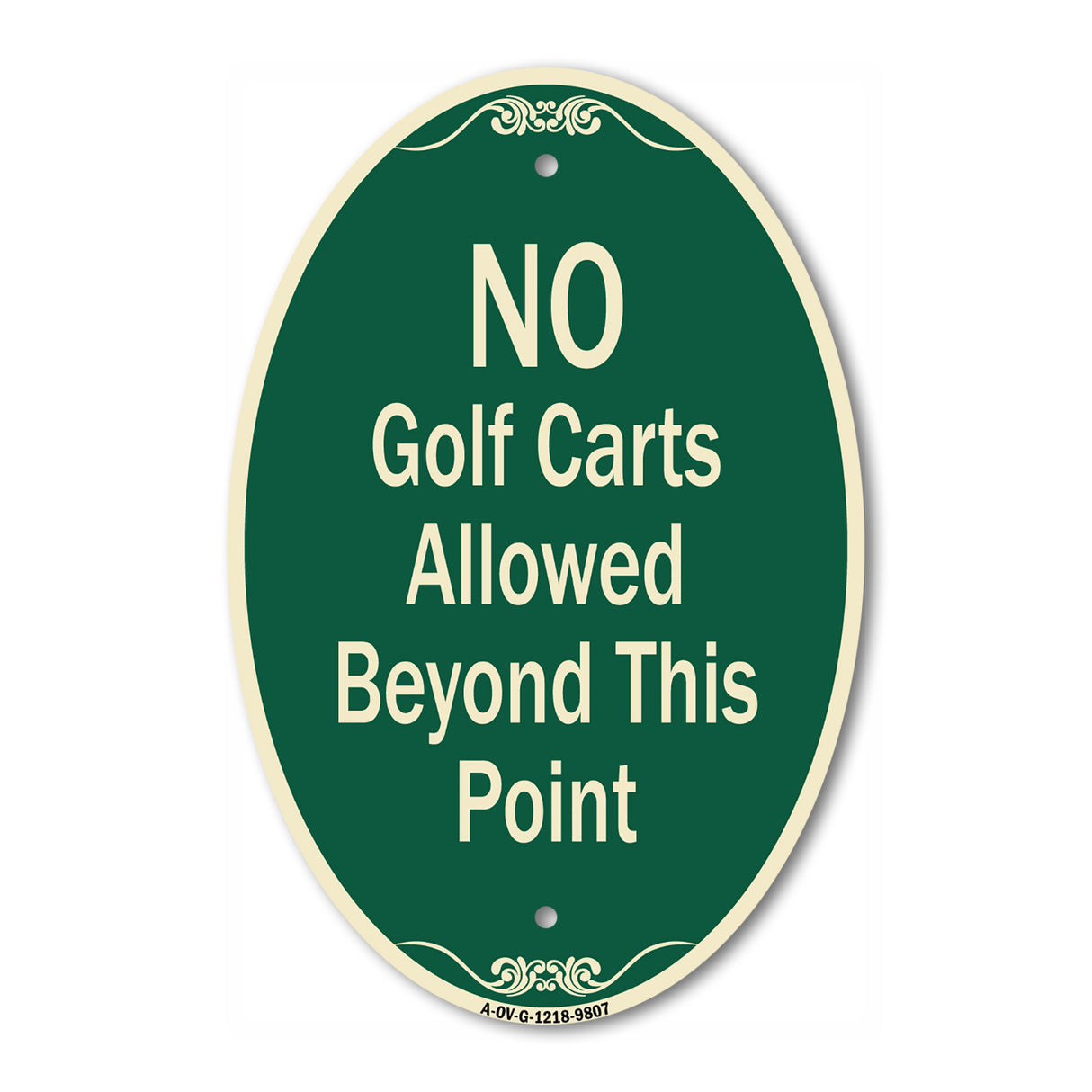 No Golf Carts Allowed