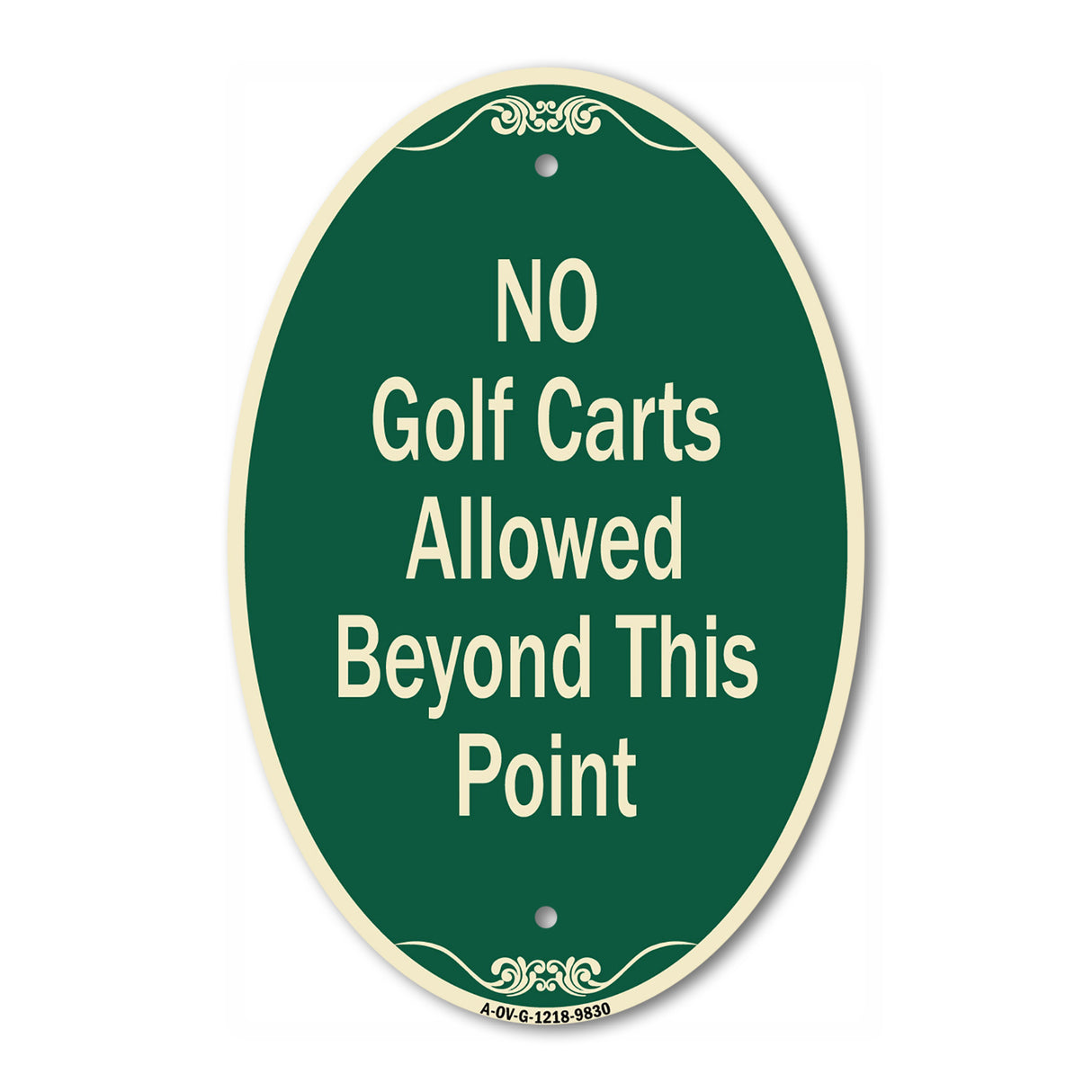 No Golf Carts Allowed Beyond This Point