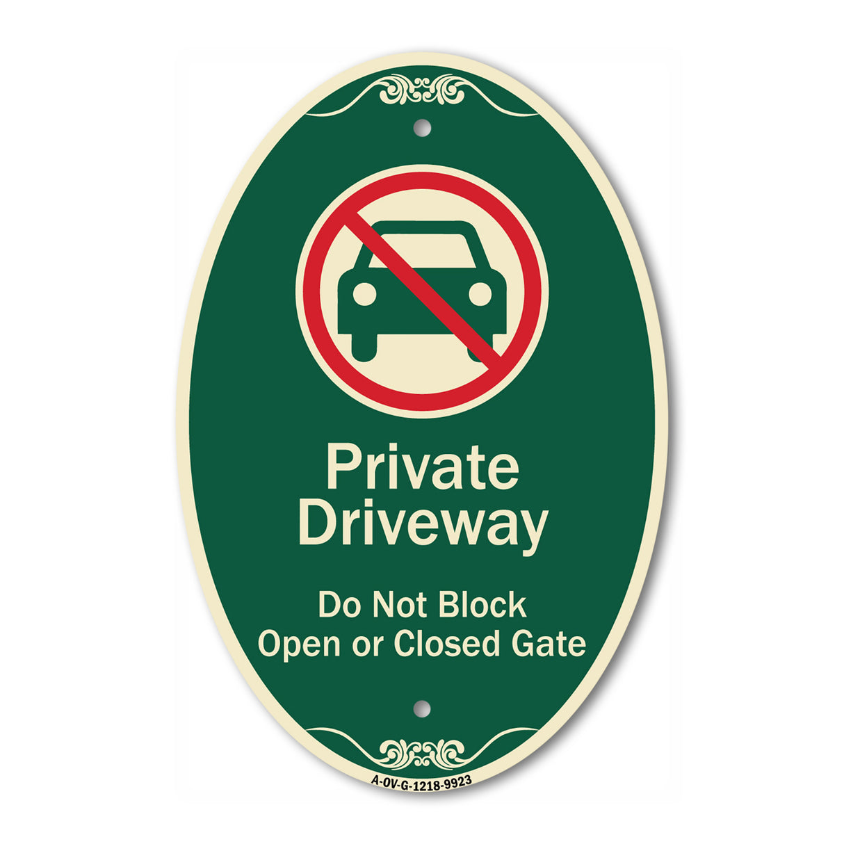 Private Driveway Do Not Block Open Or Closed Gate With No Parking Graphic