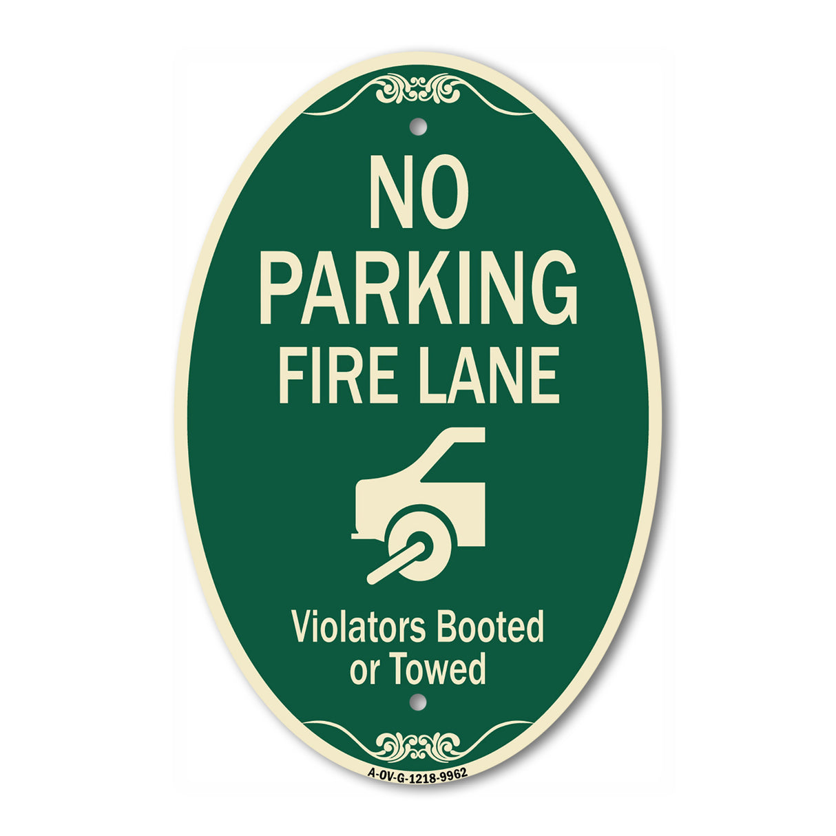 No Parking Fire Lane (With Graphic) Violators Booted Or Towed