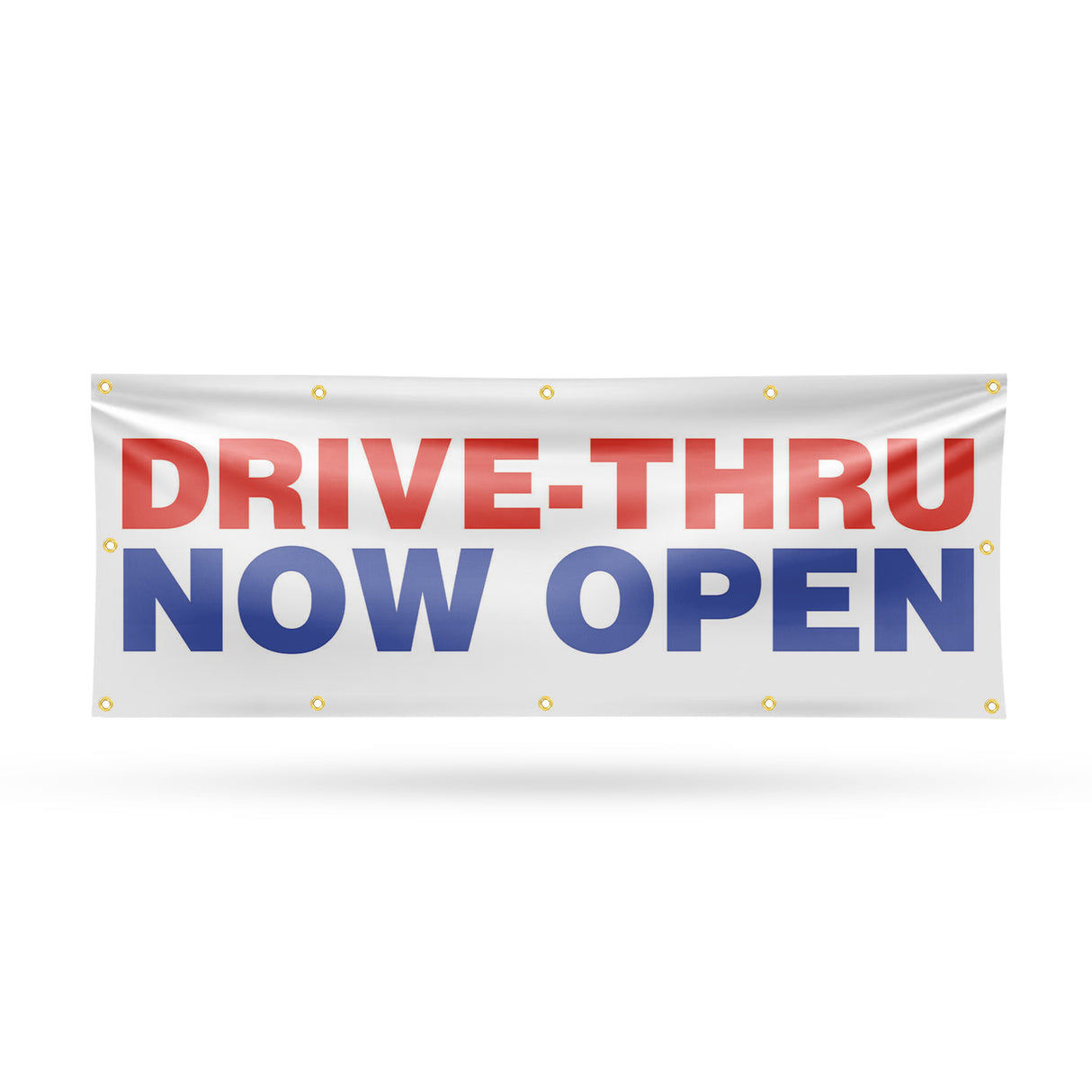 Drive Thru Now Open Banner