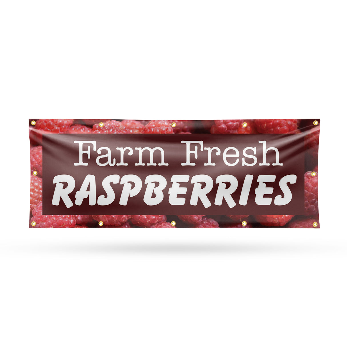 Farm Fresh Raspberries Banner