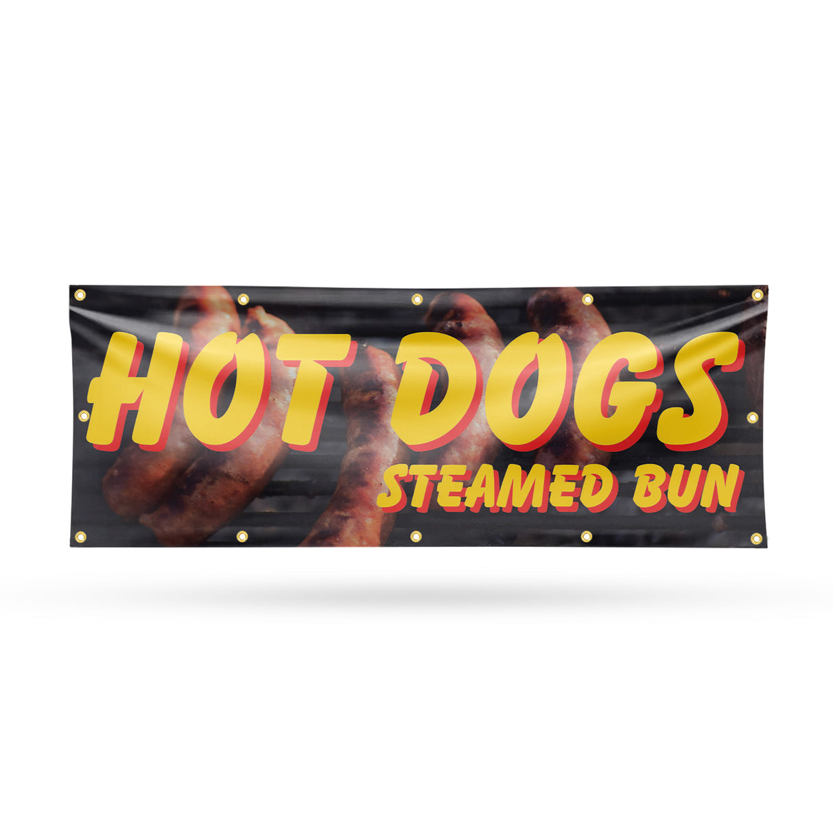 Hot Dogs Steamed Bun Banner