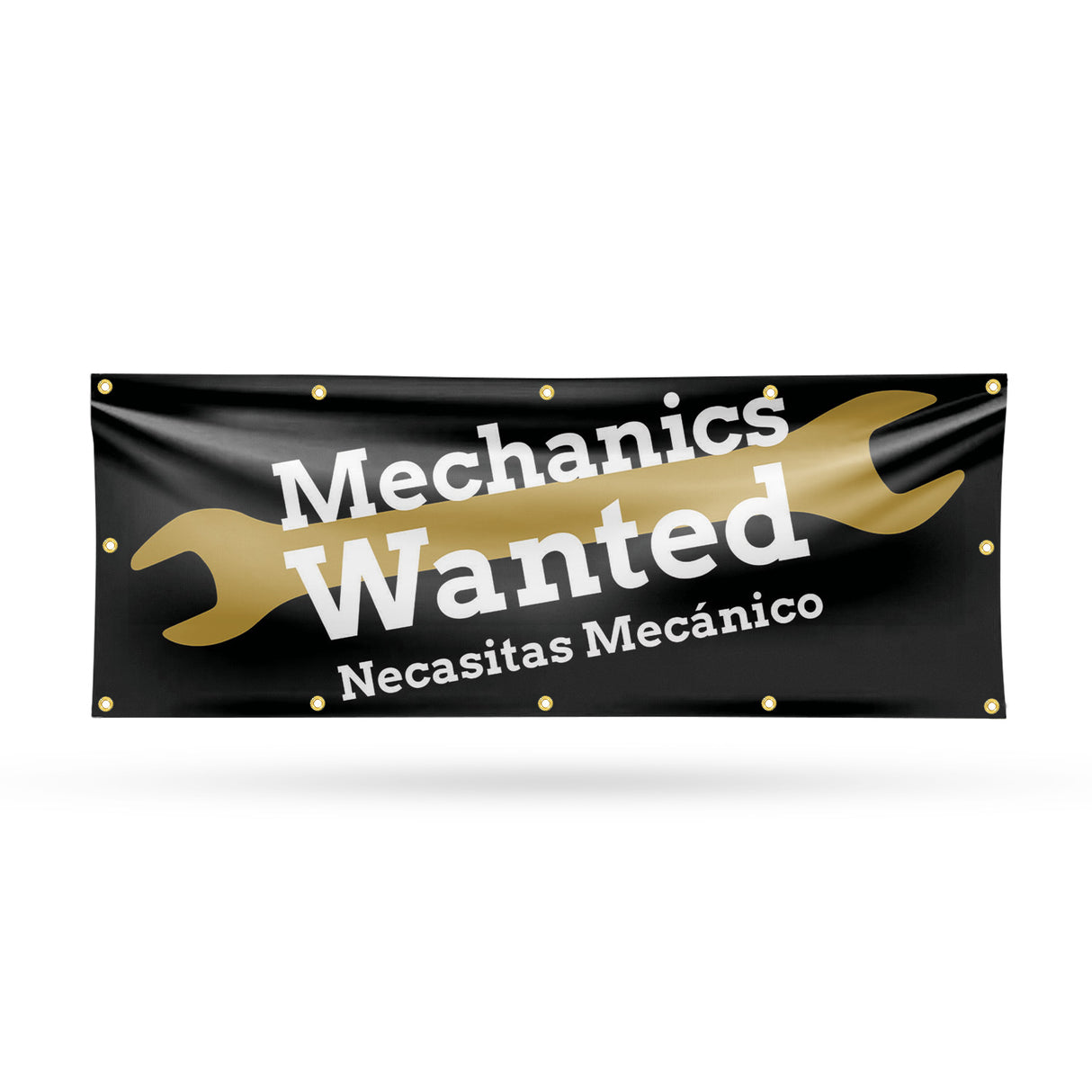 Mechanics Wanted English Spanish Banner