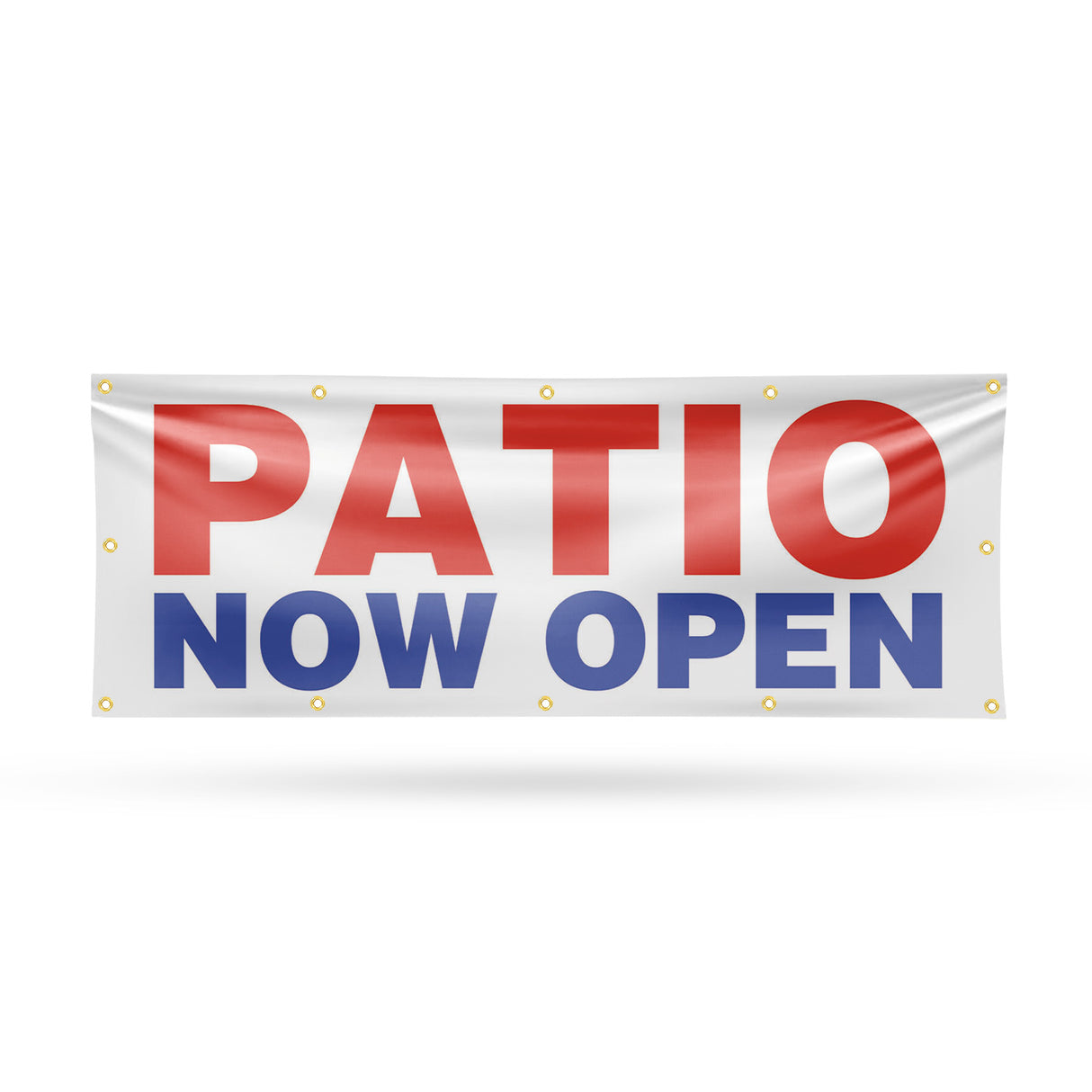 Patio Now Open Banner