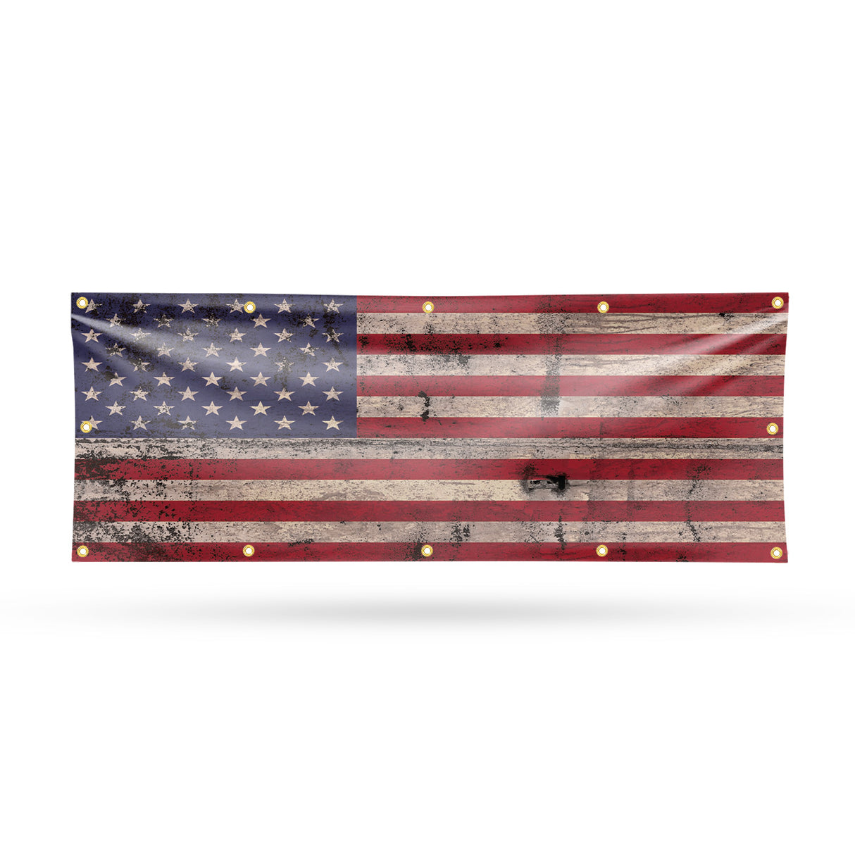 Rusty American Flag Banner