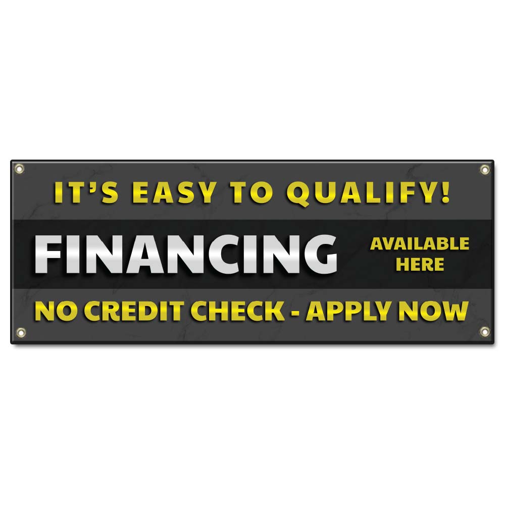 Financing Available Here No Credit Check Apply Now Banner