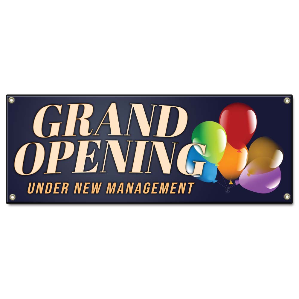 Grand Opening Under New Management Banner