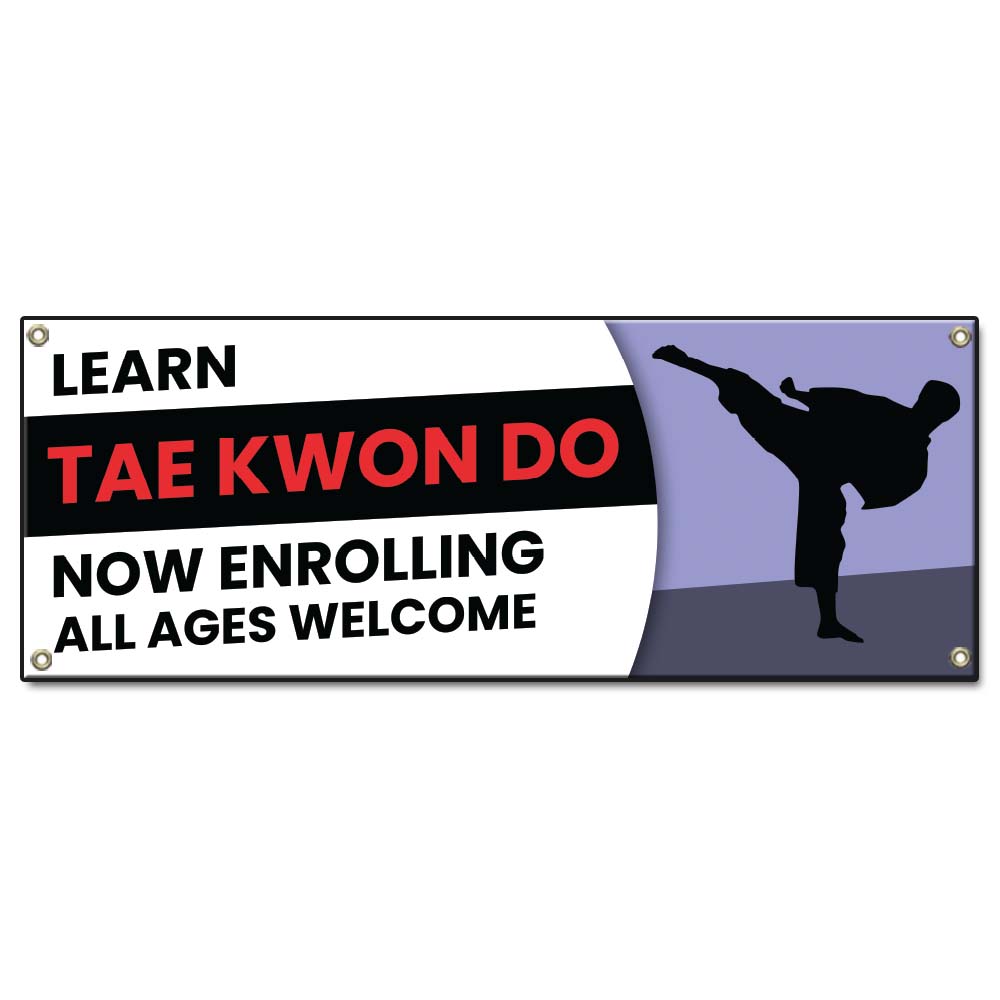 Learn Tae Kwon Do Now Enrolling All Ages Banner