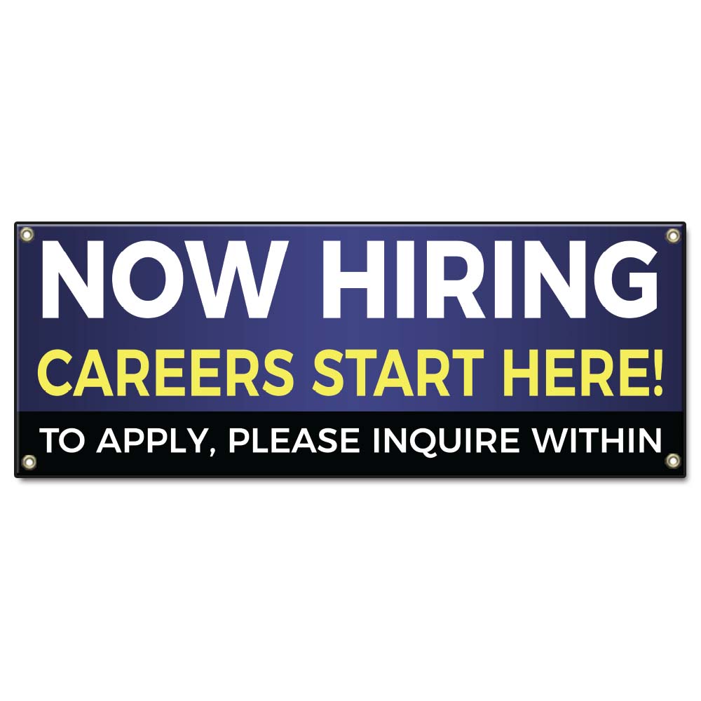 Now Hiring Careers Start Here Banner