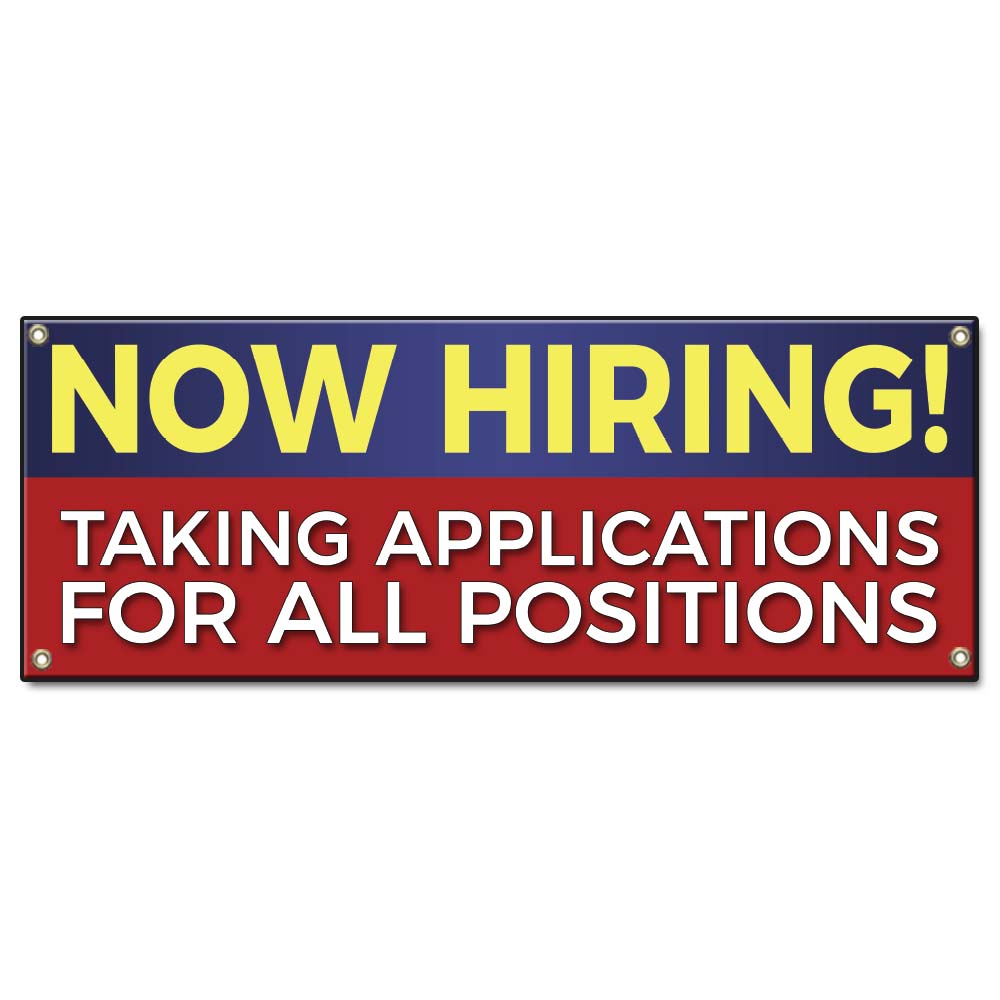 Now Hiring! Taking Applications for Positions Banner