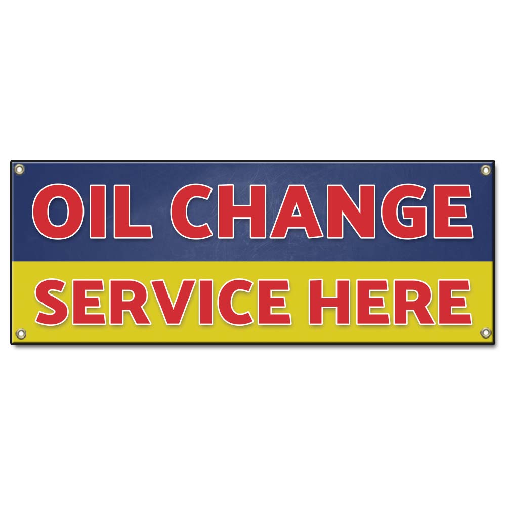 Oil Change Service Here Banner