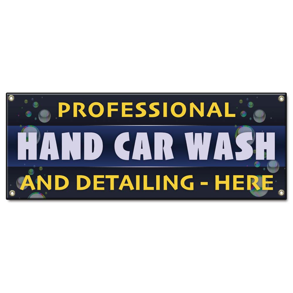 Professional Car Wash and Detailing Here Banner