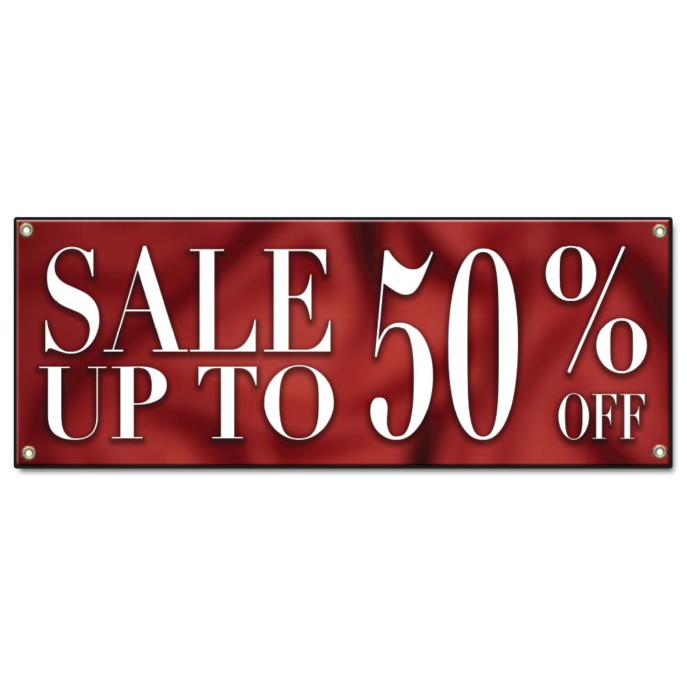 Sale Up To 50% Off Banner