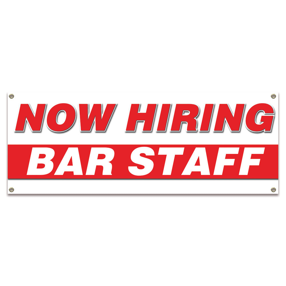 Now Hiring Bar Staff Banner