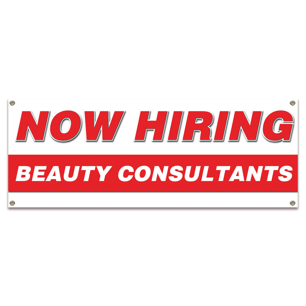 Now Hiring Beauty Consultants Banner