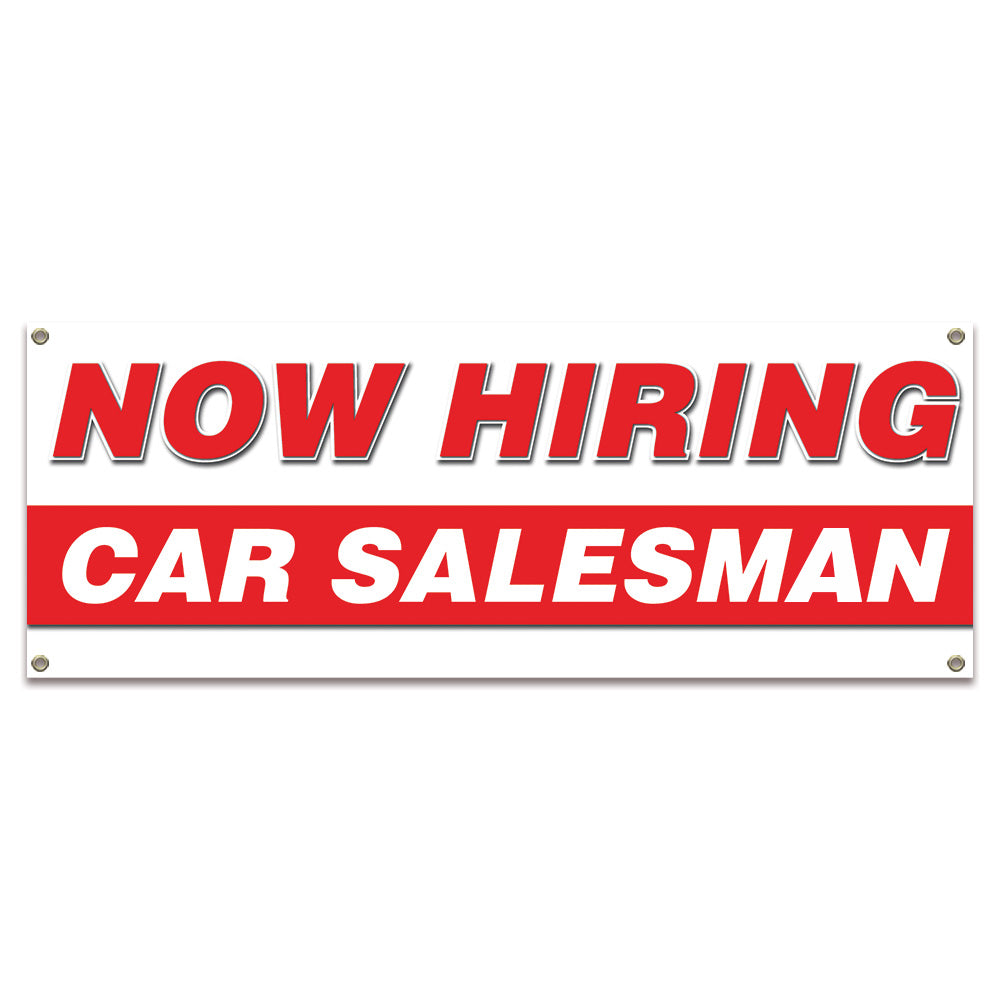 Now Hiring Car Salesman Banner