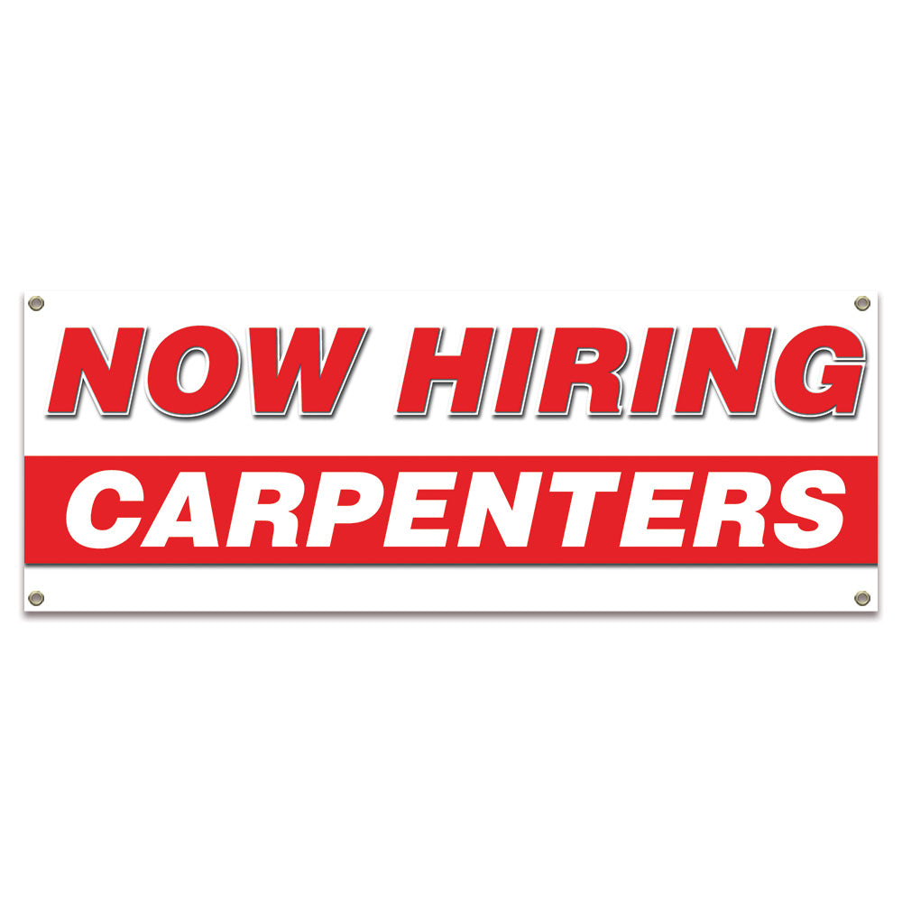 Now Hiring Carpenters Banner