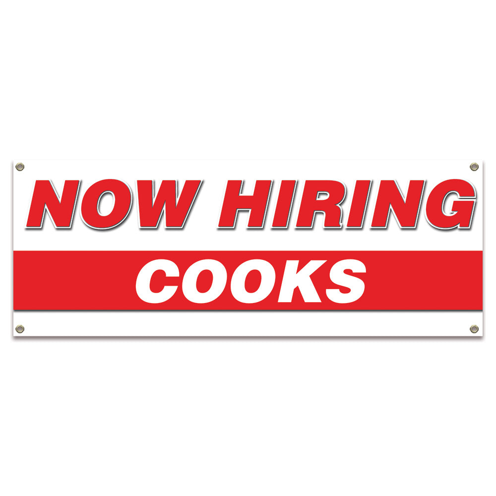 Now Hiring Cooks Banner