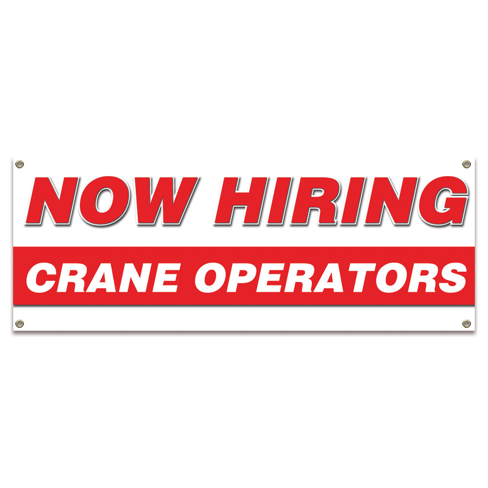 Now Hiring Crane Operators Banner