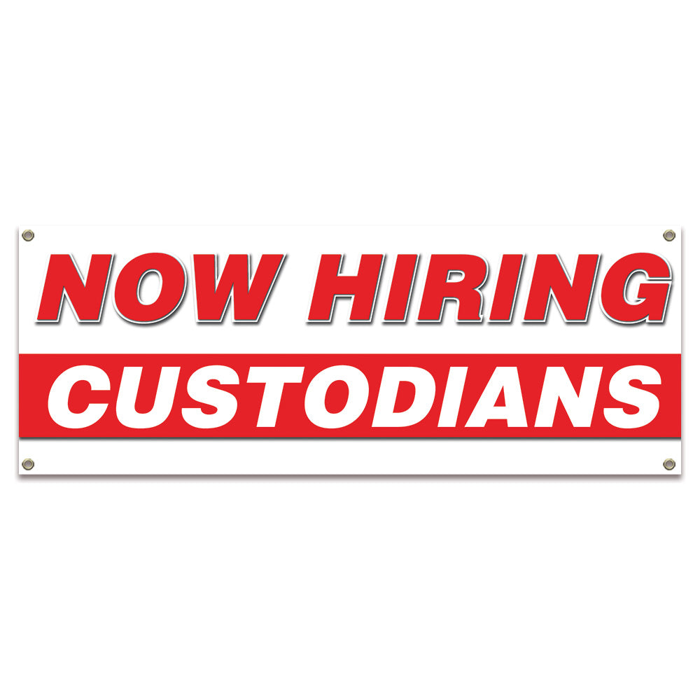 Now Hiring Custodians Banner