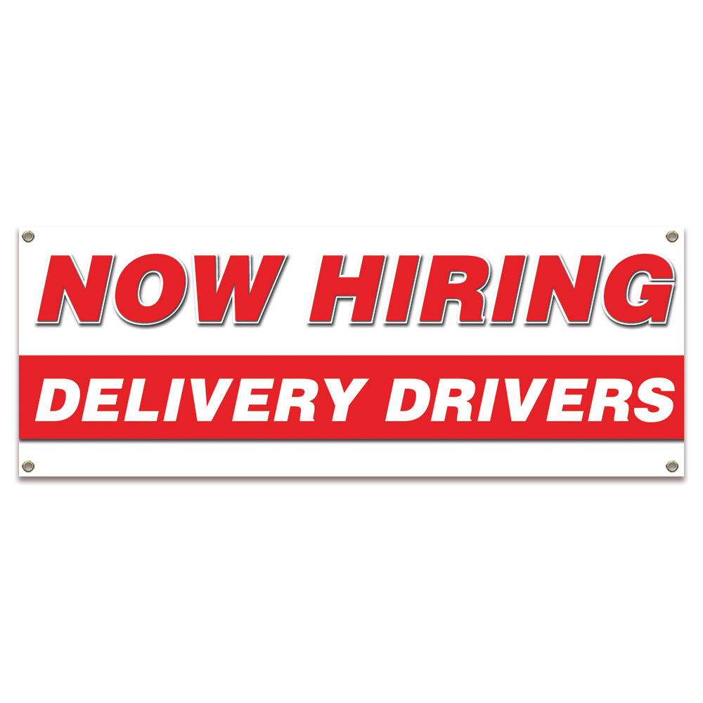 Now Hiring Delivery Drivers Banner