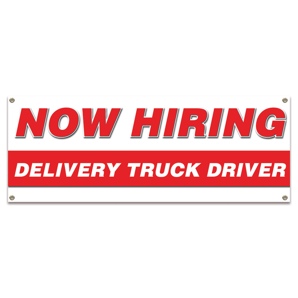 Now Hiring Delivery Truck Drivers Banner