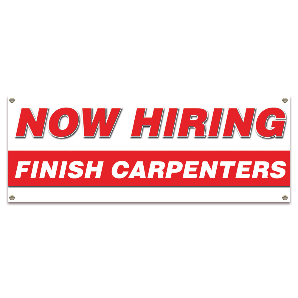 Now Hiring Finish Carpenters Banner