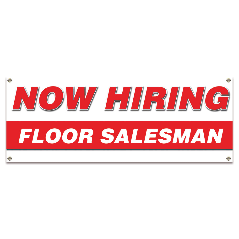 Now Hiring Floor Salesman Banner