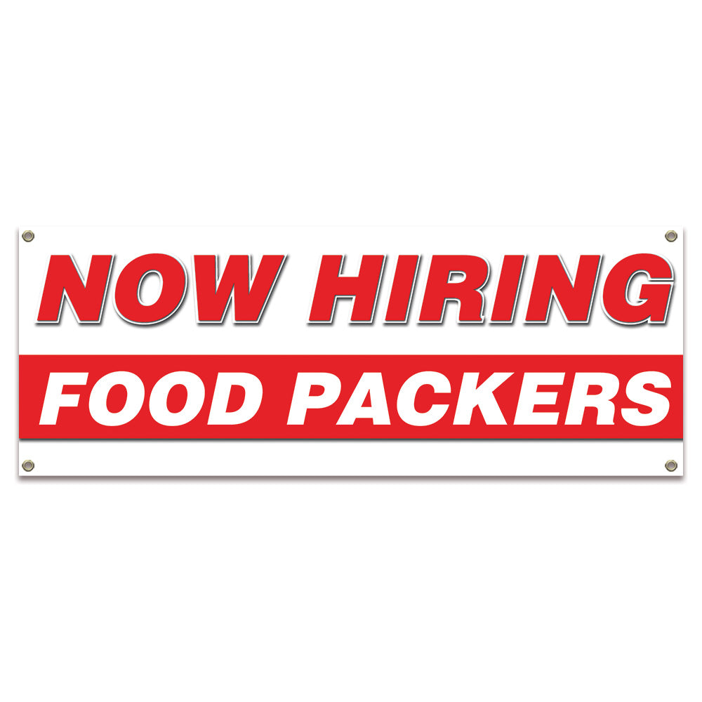 Now Hiring Food Packers Banner