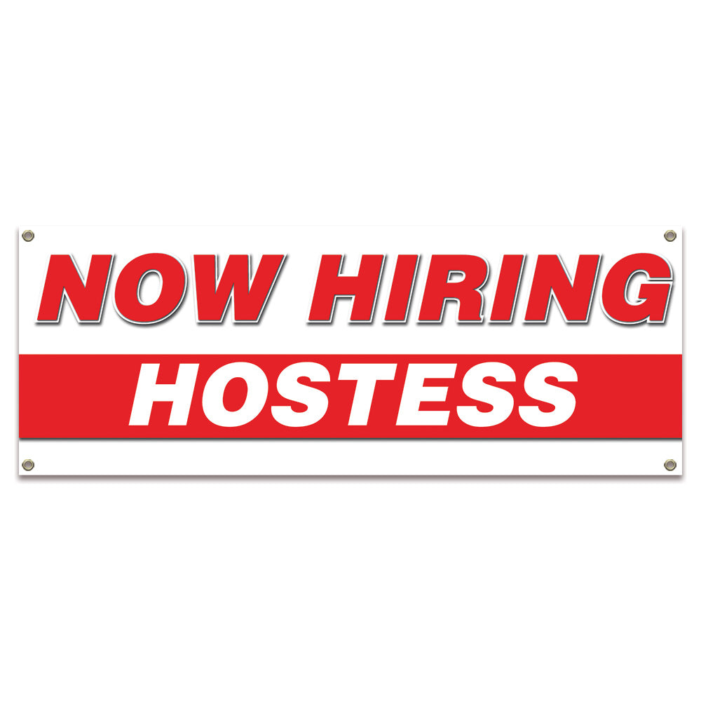 Now Hiring Hostess Banner
