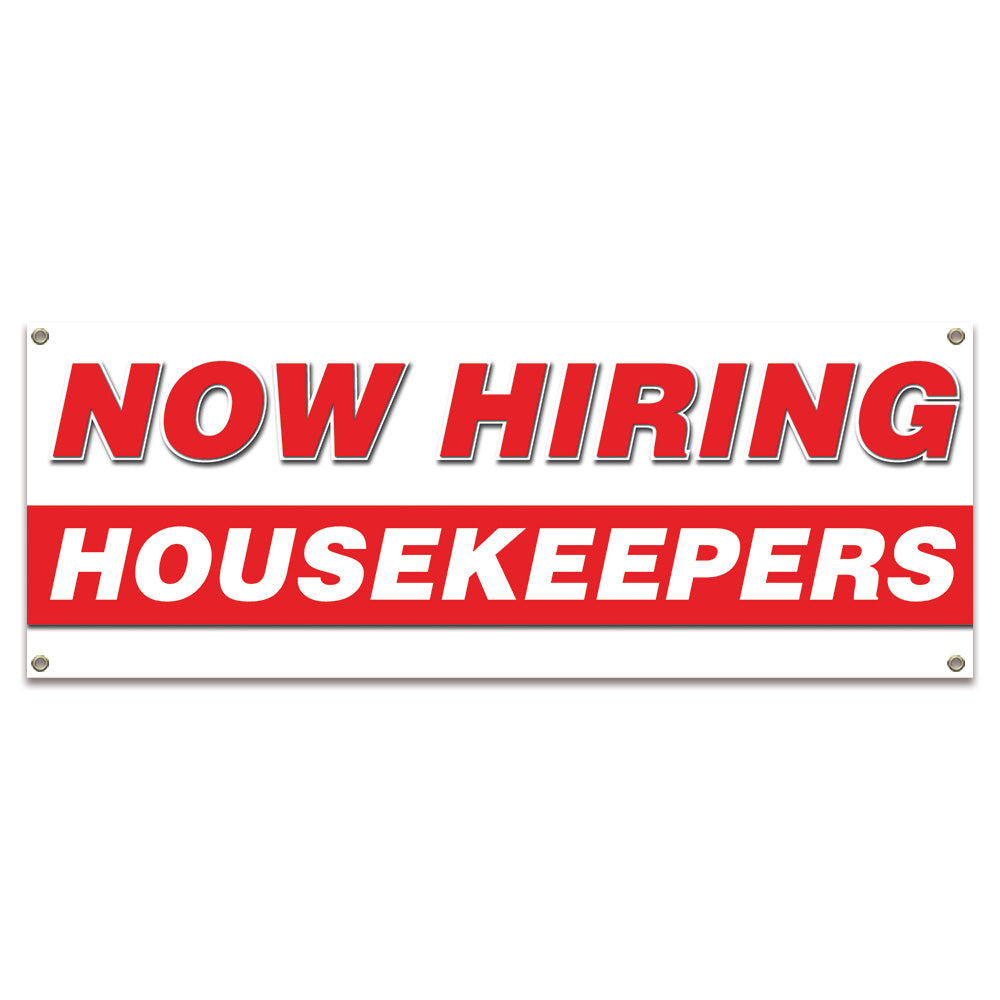 Now Hiring Housekeepers Banner