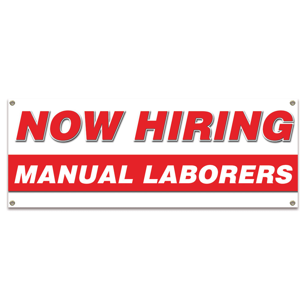 Now Hiring Manual Laborers Banner