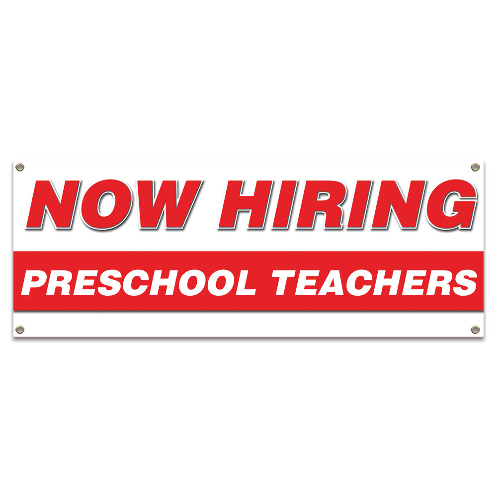Now Hiring Preschool Teachers Banner
