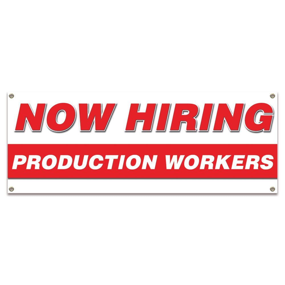 Now Hiring Production Workers Banner
